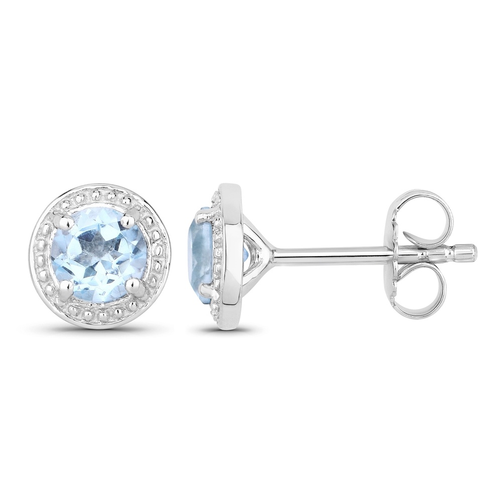 Rafaela Donata Boucles doreilles Argent sterling Topaz bleu en Argent Bijoux