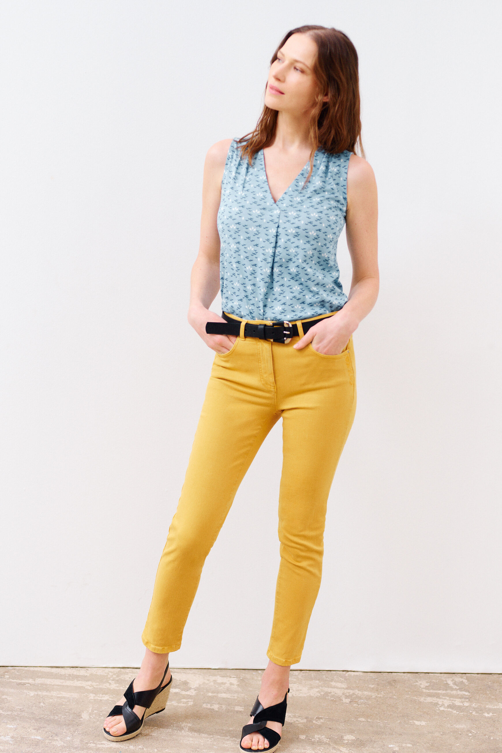 pantalon miami jaune fonce femme