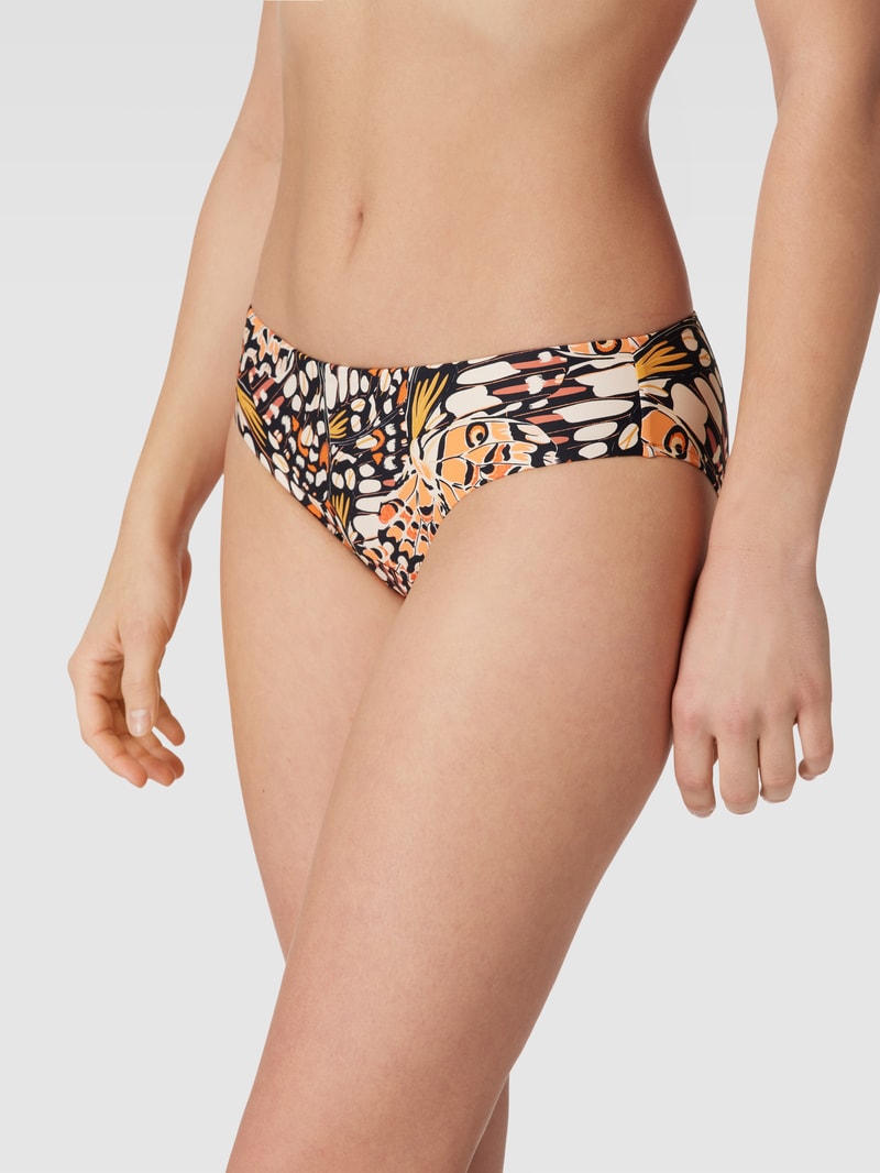 Bikini-Hose mit Allover-Muster Modell 'Retro' in rosa