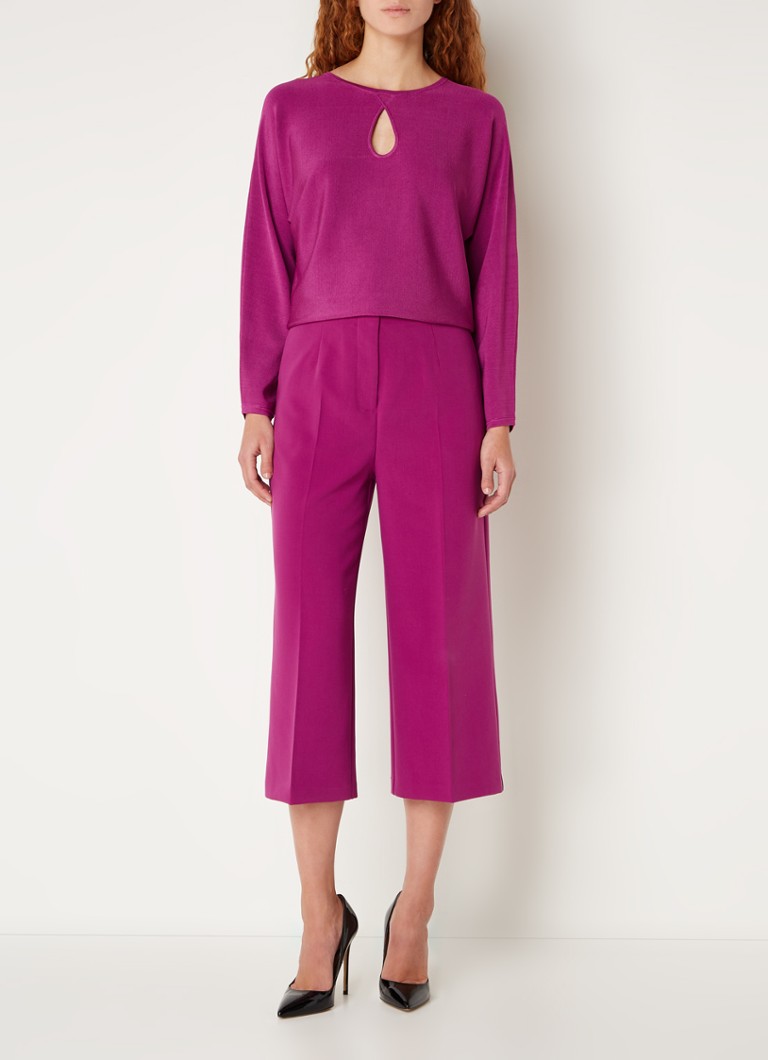 Top Phase Eight a maglia fine con scollo a goccia