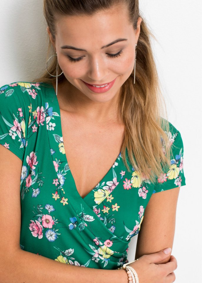 Maxi-Shirtkleid in Wickeloptik