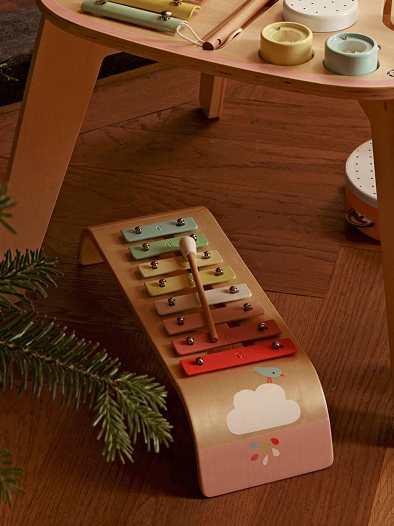 Xylophone en bois FSC® multicolore