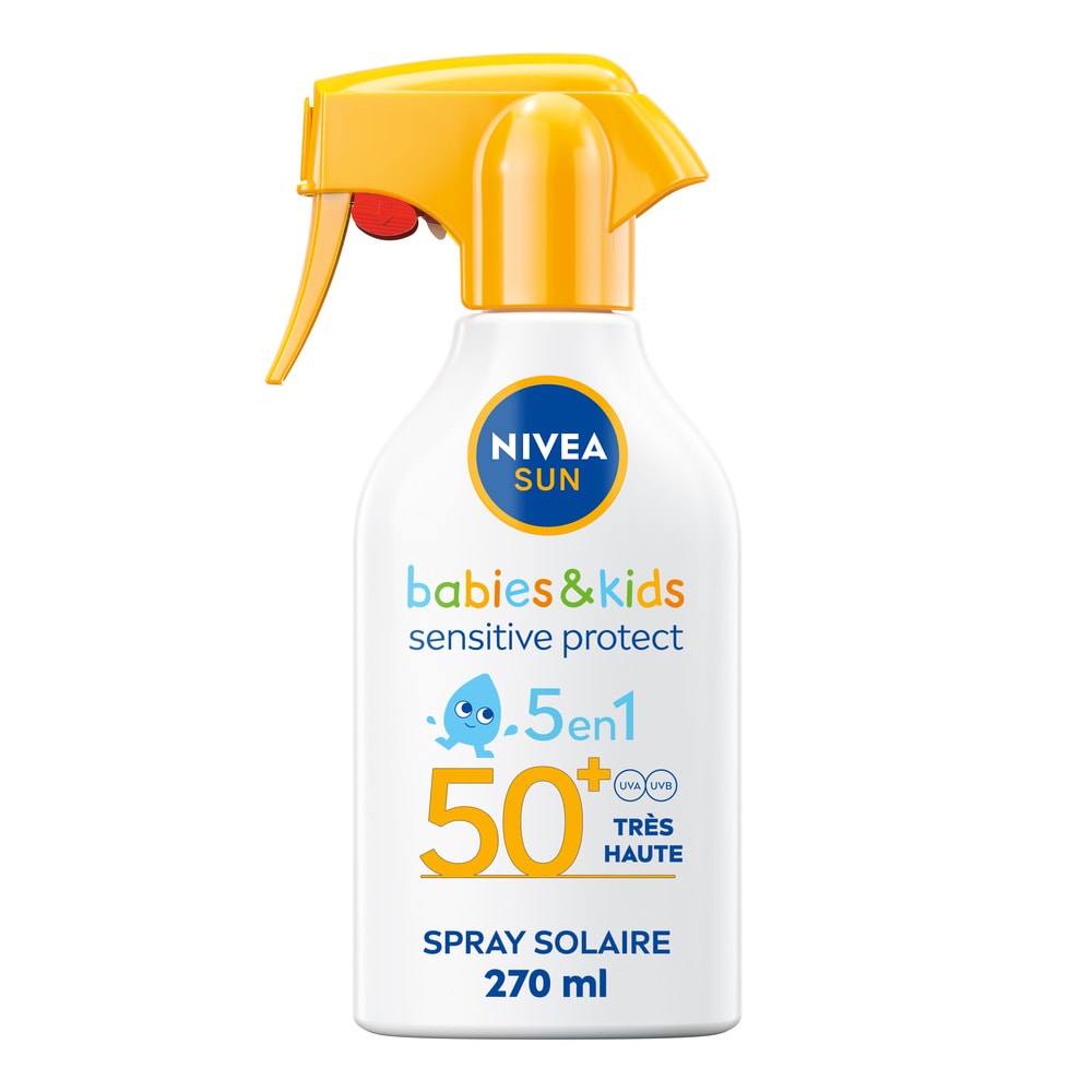 nivea Spray Pistolet Bébé et Enfants FPS 50+ Peaux Sensibles au soleil 270ml Protection solaire bébé enfant peaux sensibles