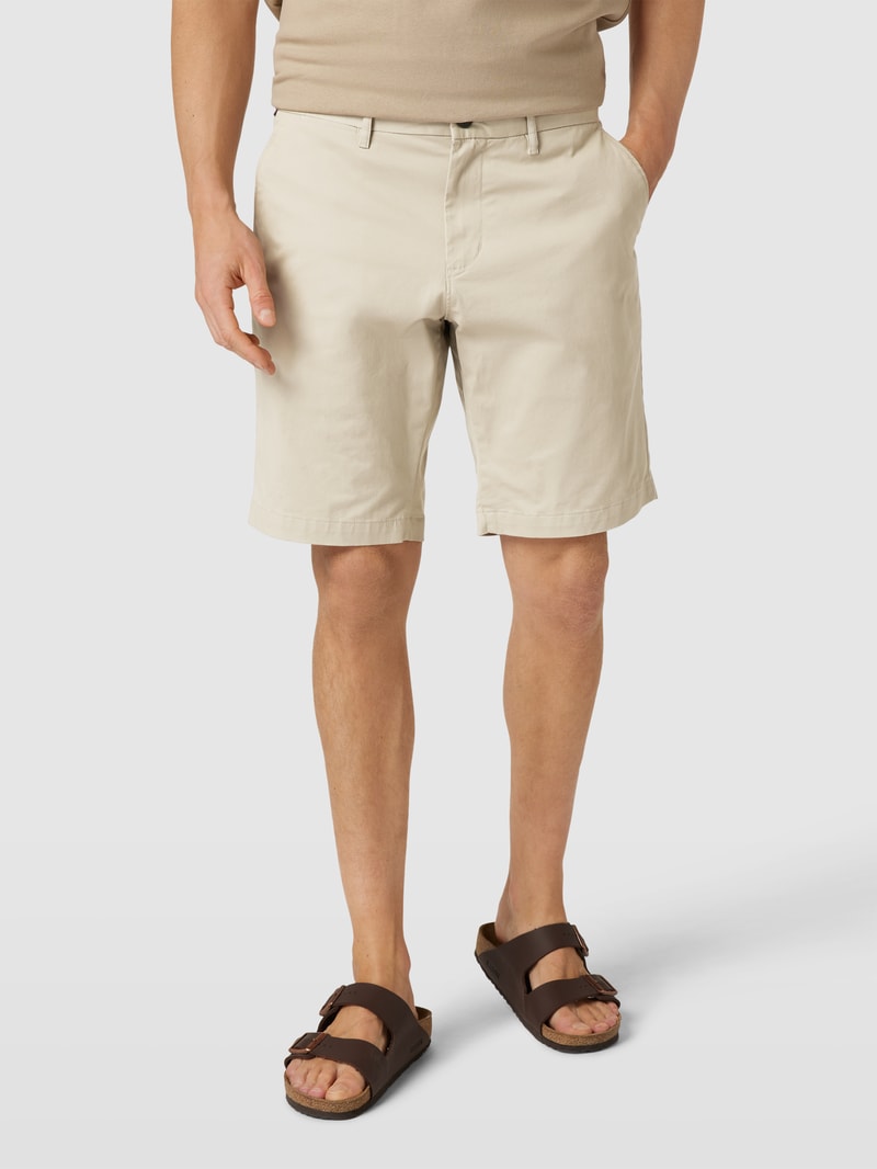 Chino-Shorts mit französischen Eingrifftaschen Modell 'HARLEM' in kitt