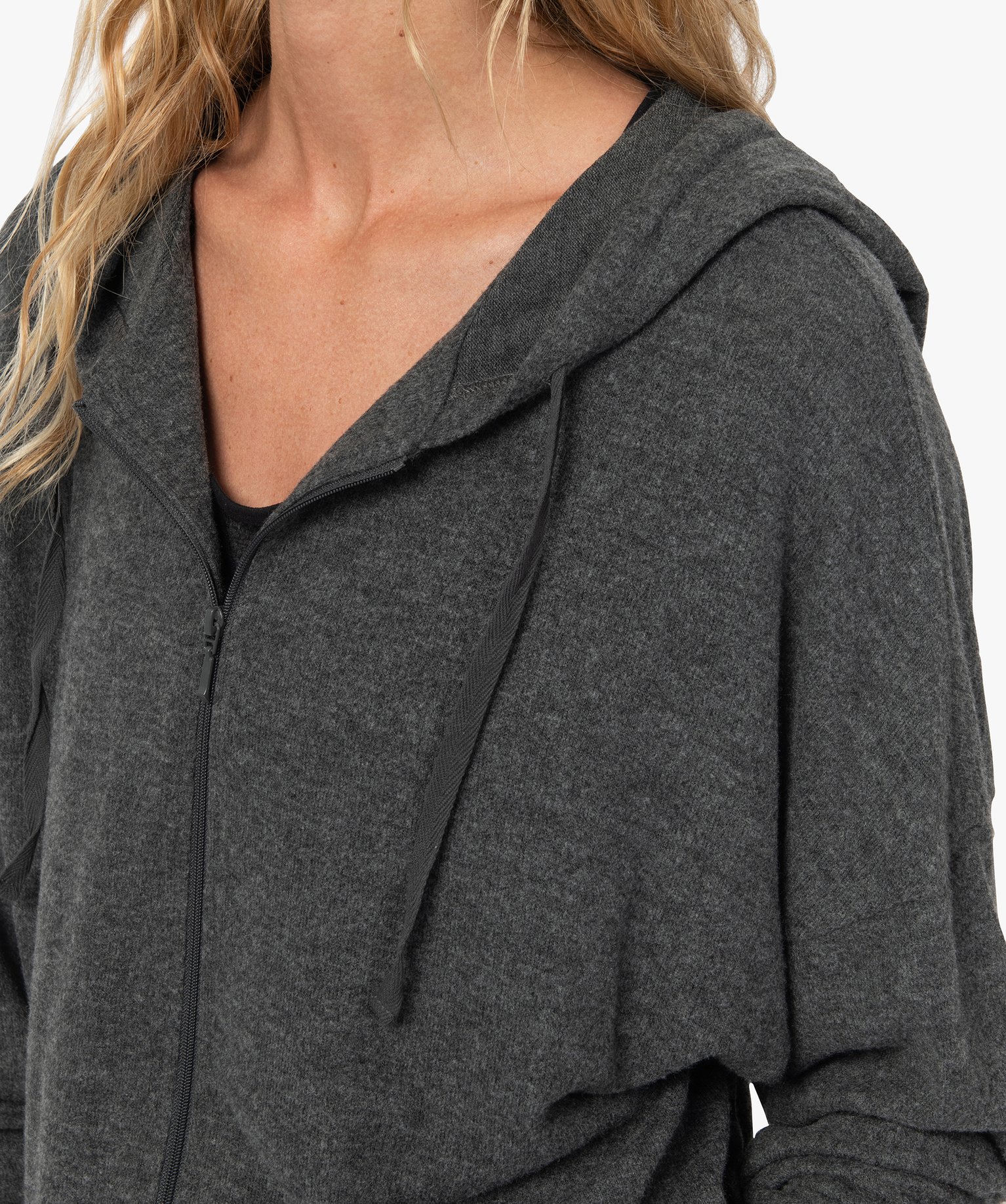 Veste d'intérieur femme en maille fine et douce gris | GEMO