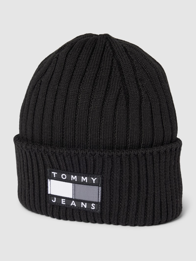 Beanie mit Label-Patch Modell 'HERITAGE ARCHIVE' in schwarz