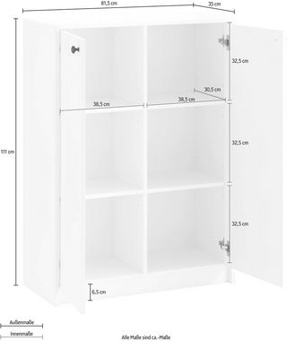 Home affaire Aktenschrank Licia Kommode 