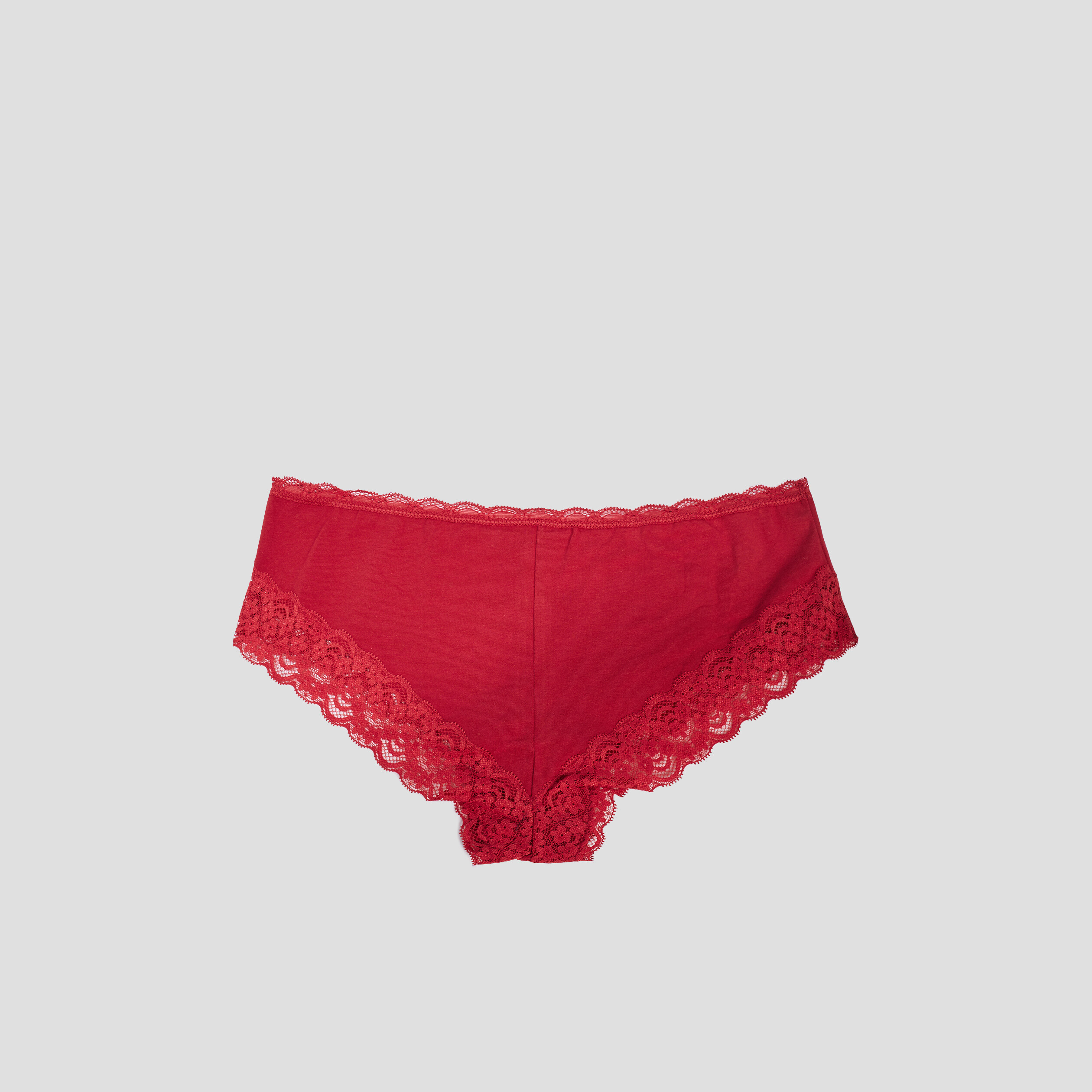 Lot 3 shortys en coton avec dentelle bleu gris femme | La Halle