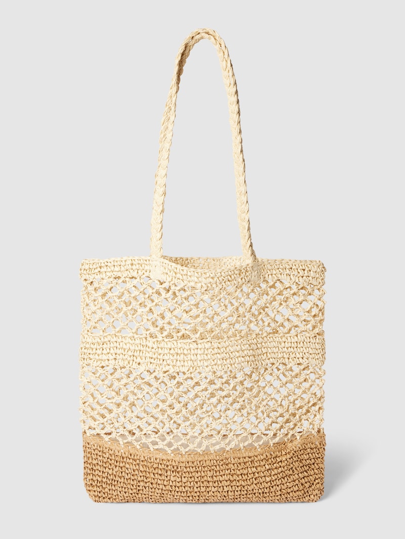 Handtasche mit Lochmuster Modell 'Mediteraz' in sand