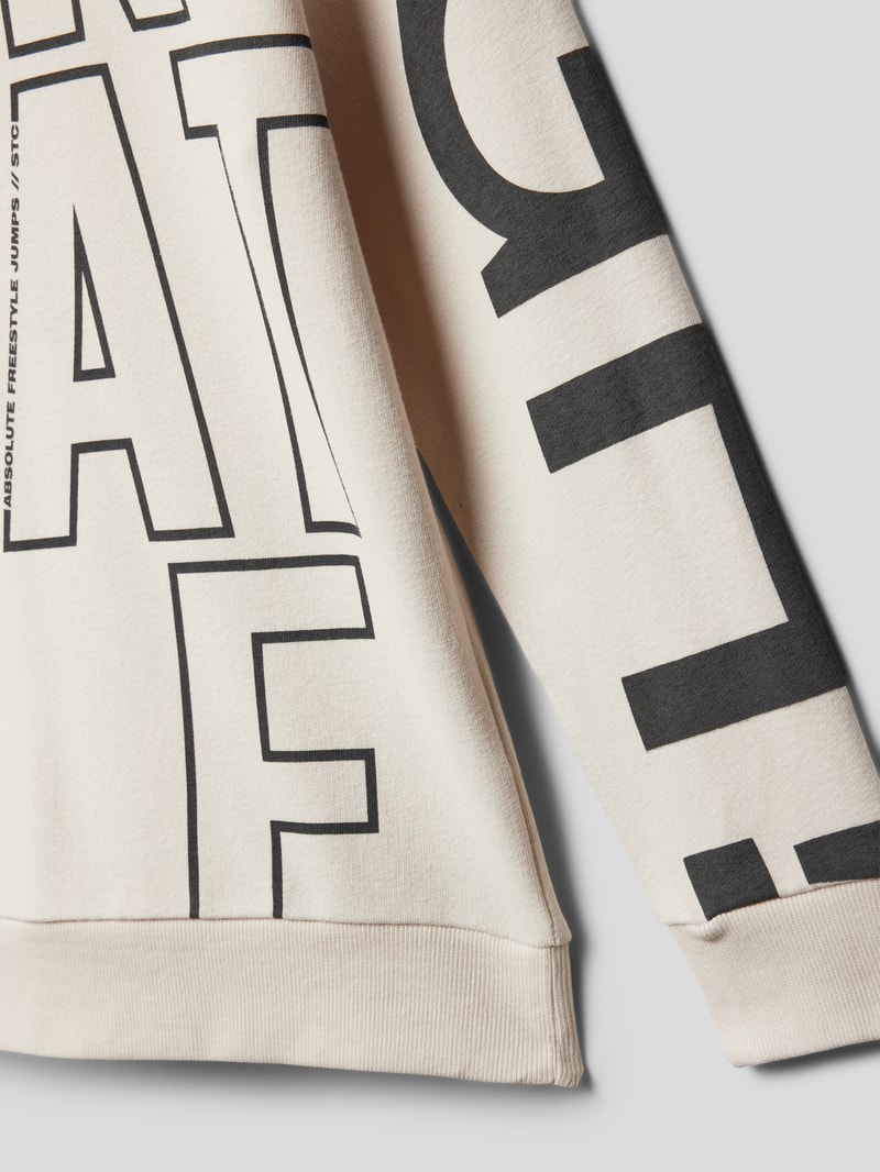 Sweatshirt mit Statement-Print in weiß