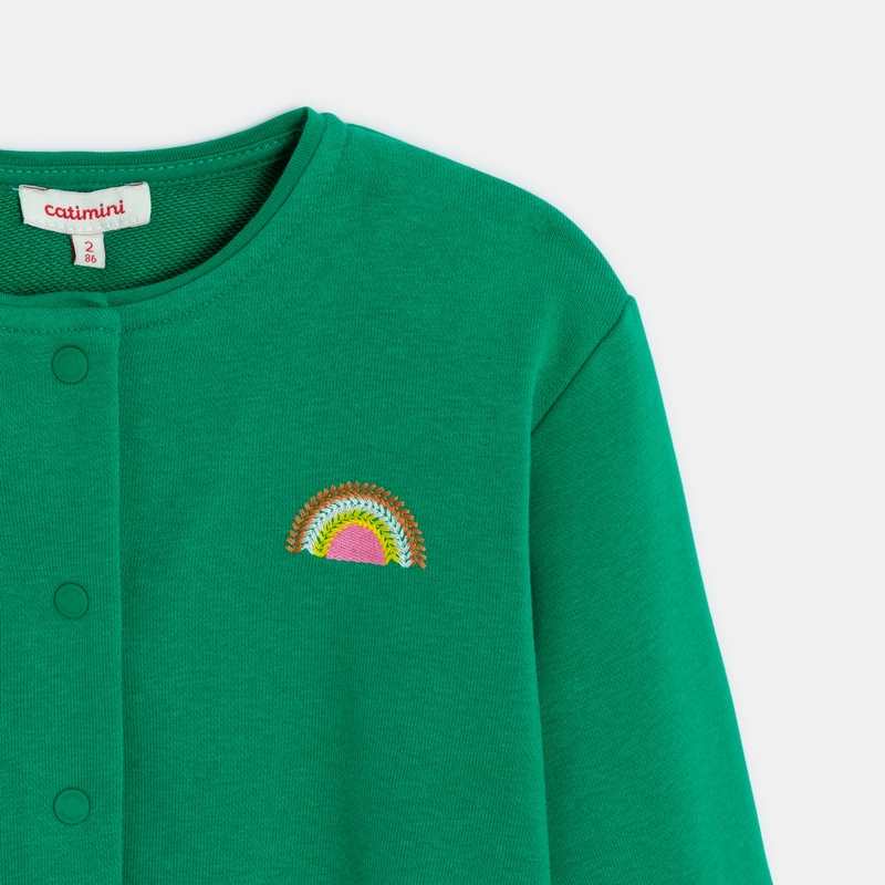 Cardigan bébé fille vert arc-en-ciel Catimini