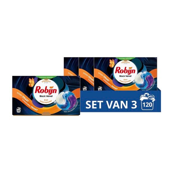 Robijn Black Velvet 3 az 1-ben mosószer kapszula 120 db