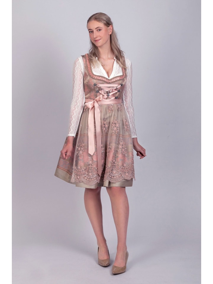 Edelnice Mini Dirndl 2-teilig Rosalie in rose günstig kaufen