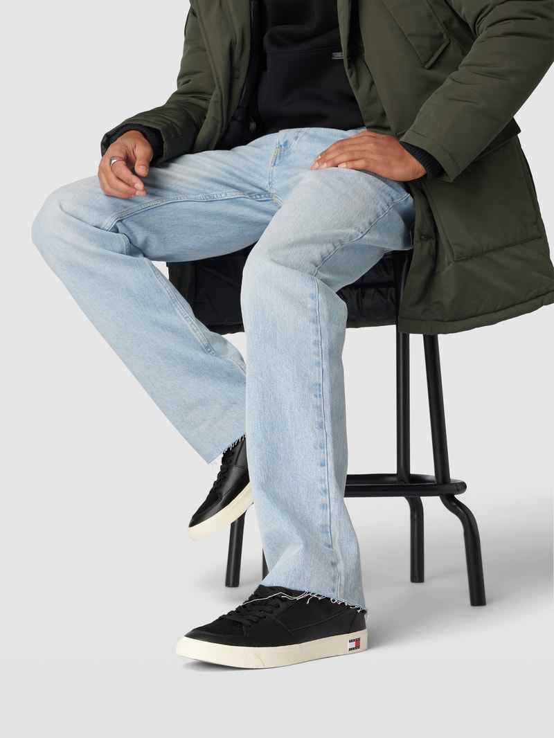 Sneaker aus Leder-Mix mit Label-Detail Modell 'VULCANCIZE' in schwarz