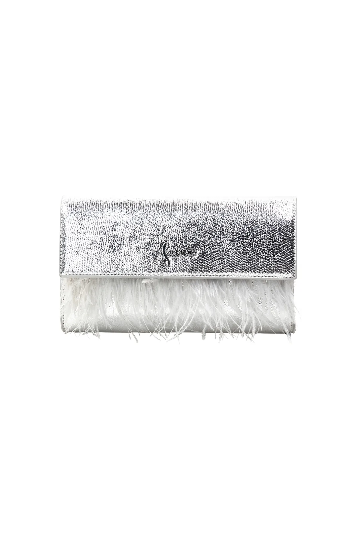 Faina  Clutch - Silberfarben - Unifarben