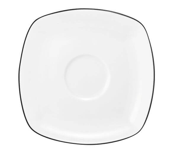 Seltmann Weiden Untertasse Lido Black Line eckig