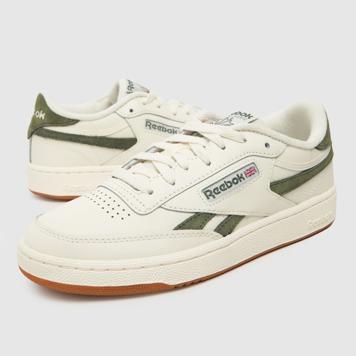 Reebok Club C Revenge – Vita och gröna träningsskor