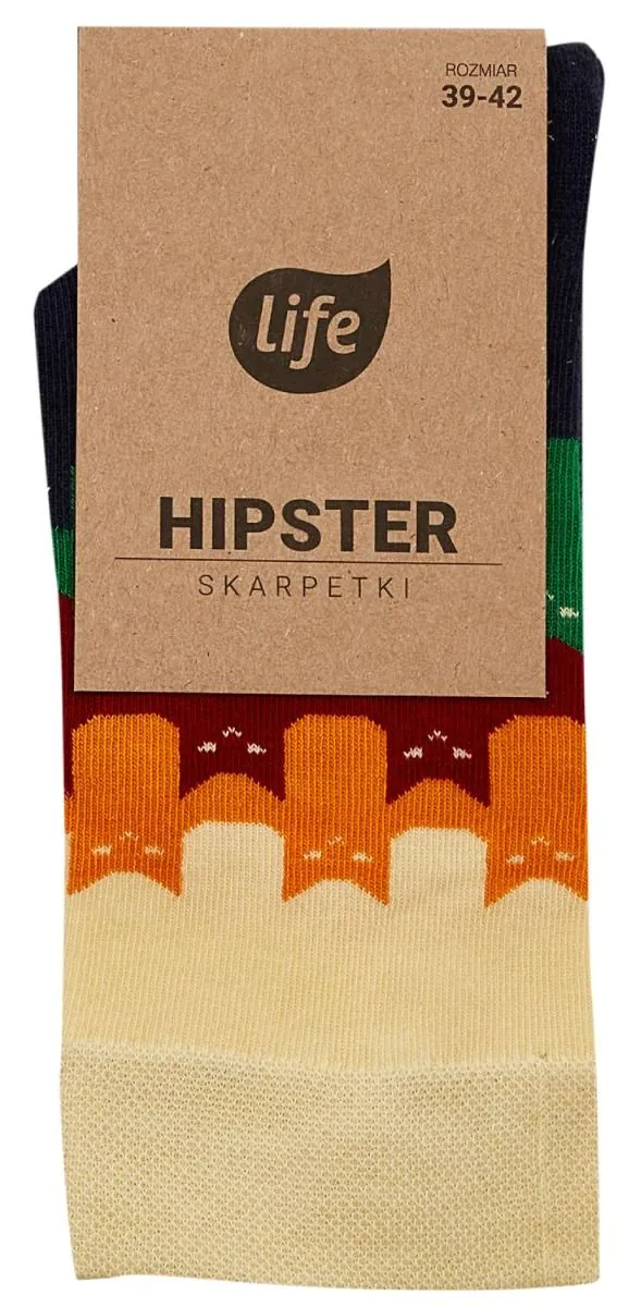 Čarape Life Hipster s uzorkom mačaka, veličina 43-46, 1 par