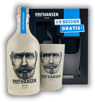 Knut Hansen Dry Gin in GP + 1 Becher Knut Hansen Dry Gin in GP + 1 Becher Ein feiner Hanseat! 0,5	 Liter - Vol 42%