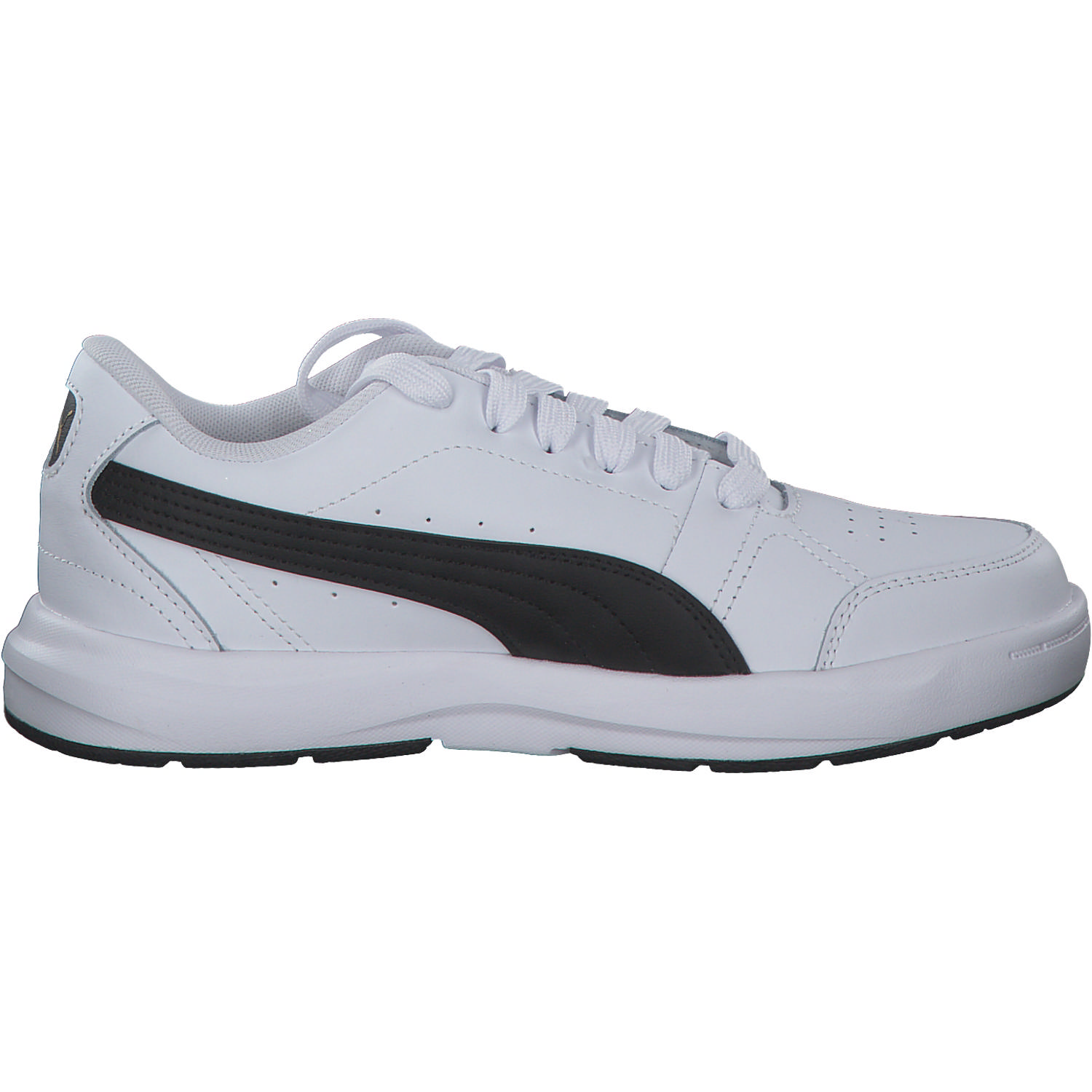 Puma Evolve Court Jr. 389144, Schnürschuhe, puma white/puma black/puma gol