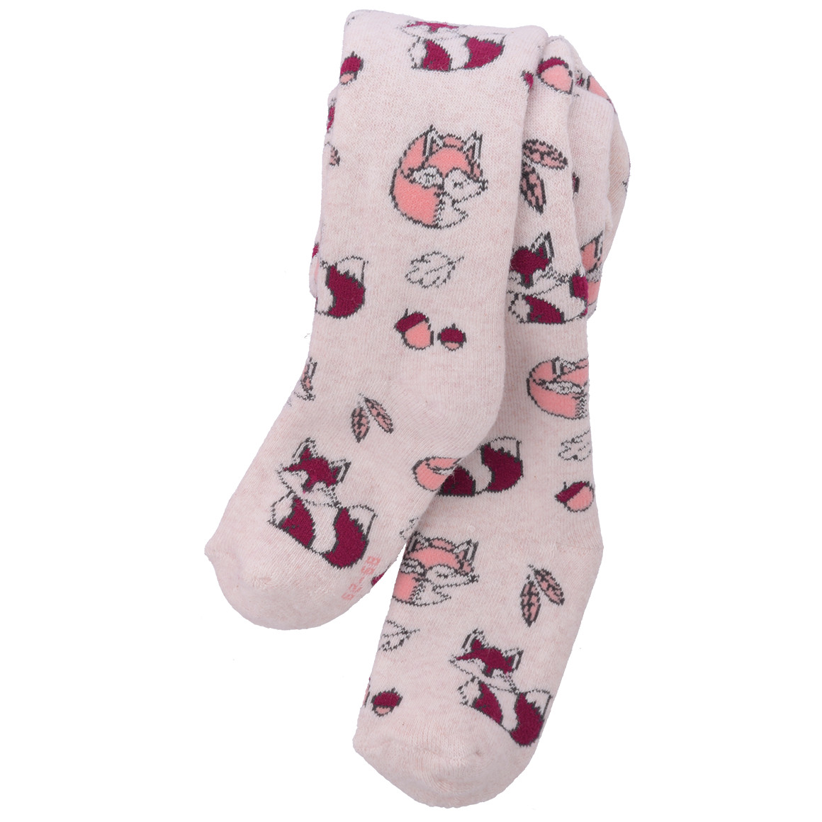 2 Baby Frottee-Strumpfhosen mit Fuchs-Motiven