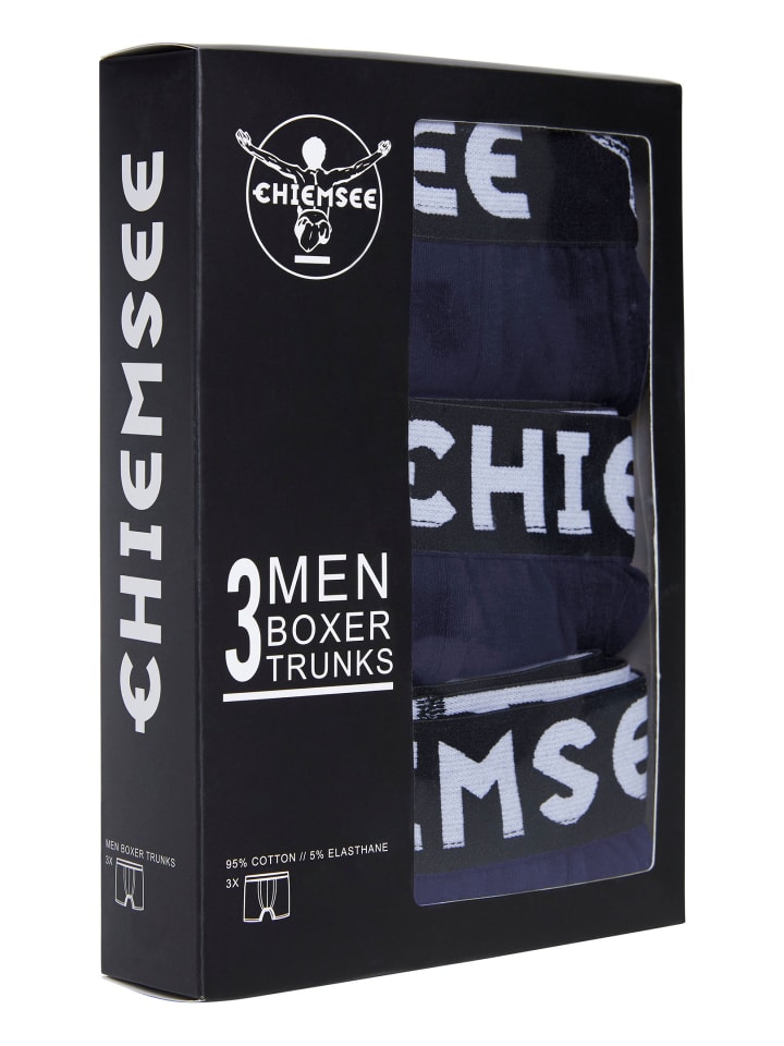 Chiemsee Boxershorts Boxer Trunks 3P in Navy günstig kaufen