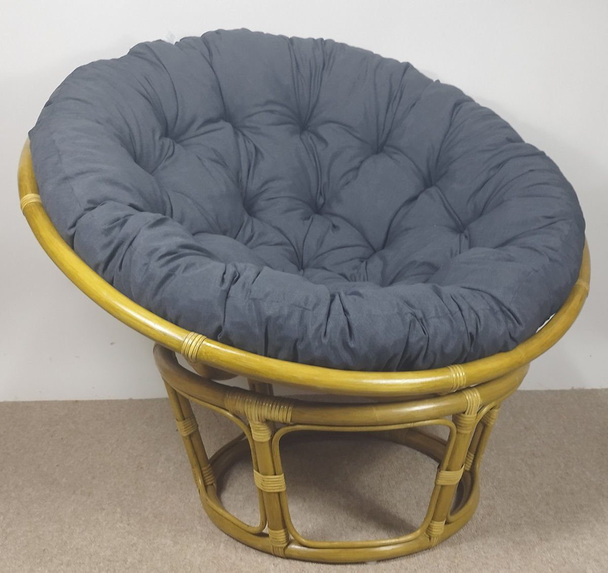 Rattani Rattanstuhl Rattan Papasan Papsensessel Rattansessel Fb. honig