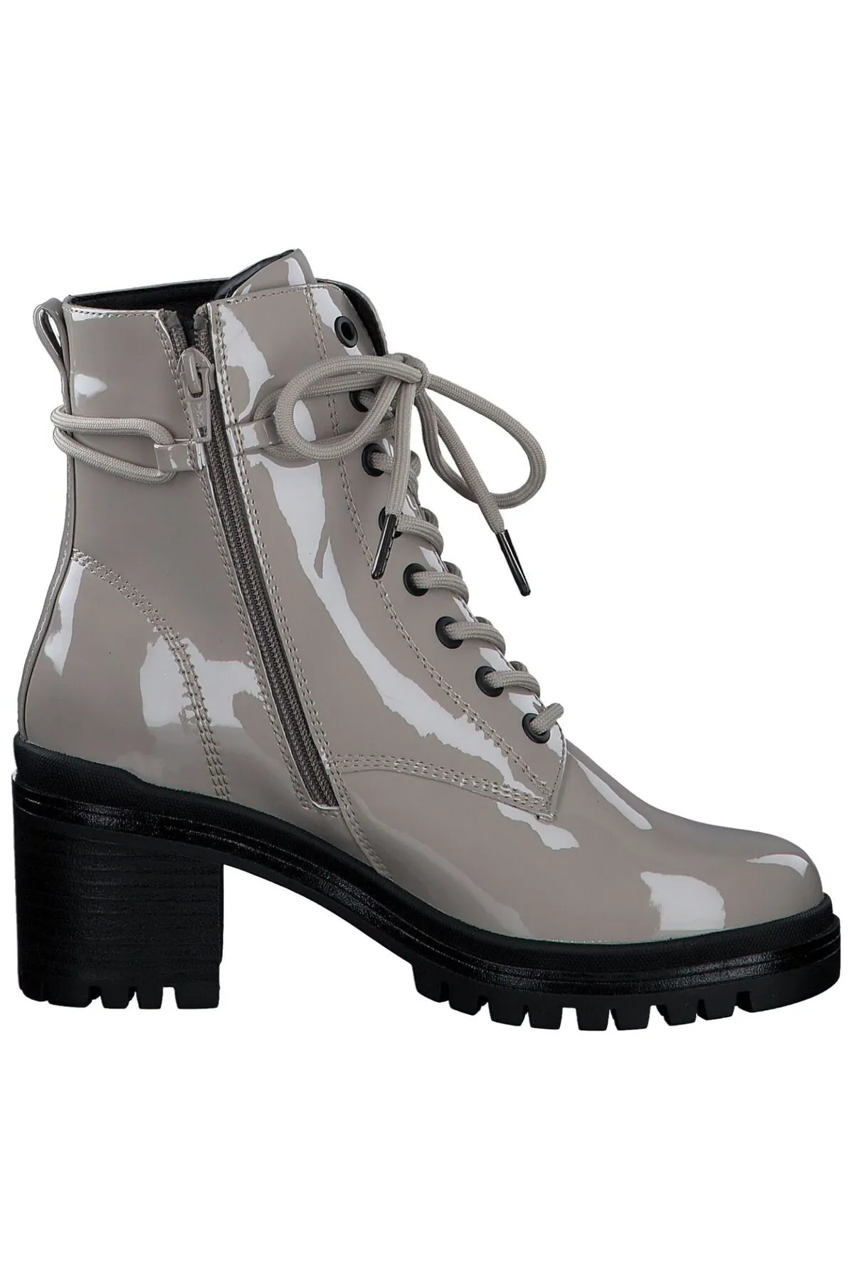 s.Oliver  Stiefelette - Beige - Blockabsatz