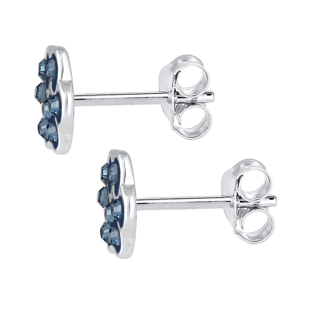 Elli Elli Boucles d'Oreilles Femmes Clous d'oreilles Patte Chien Chat avec Cristaux en Boucles d'oreilles
