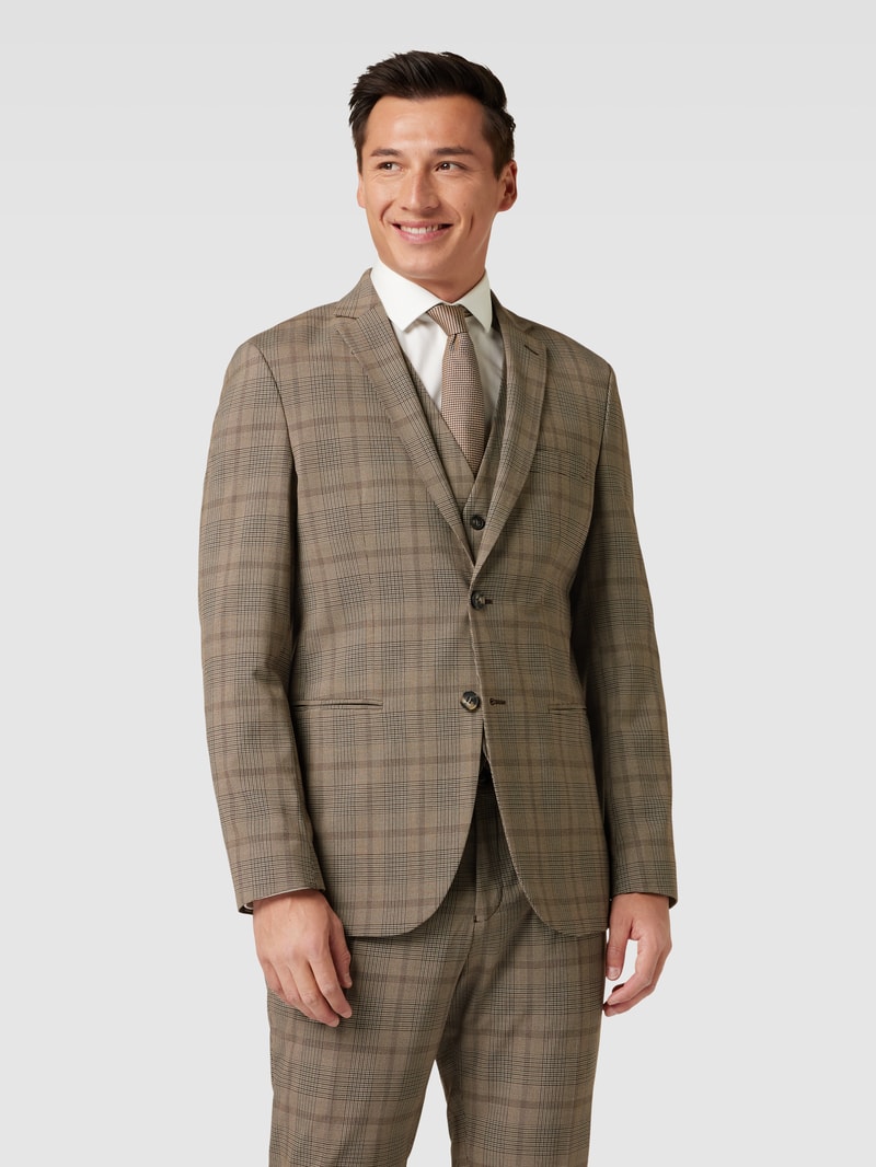 Blazer mit Allover-Muster Modell 'LIAM' in hellbraun