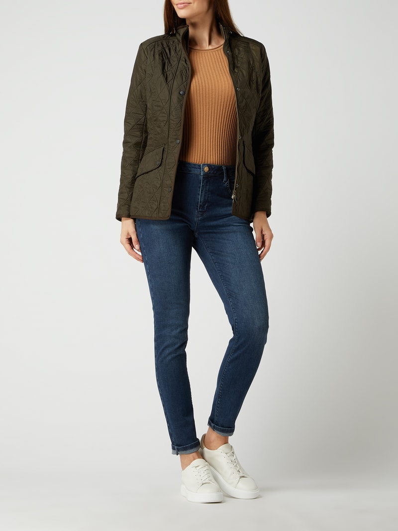 Steppjacke mit Fleecefutter Modell 'Cavalry' in olivgrün