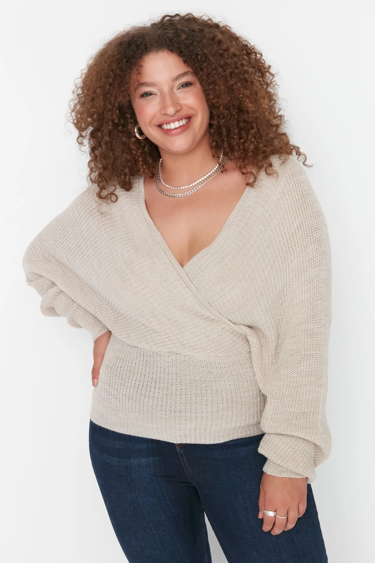Trendyol Curve  Stone-Strickpullover
