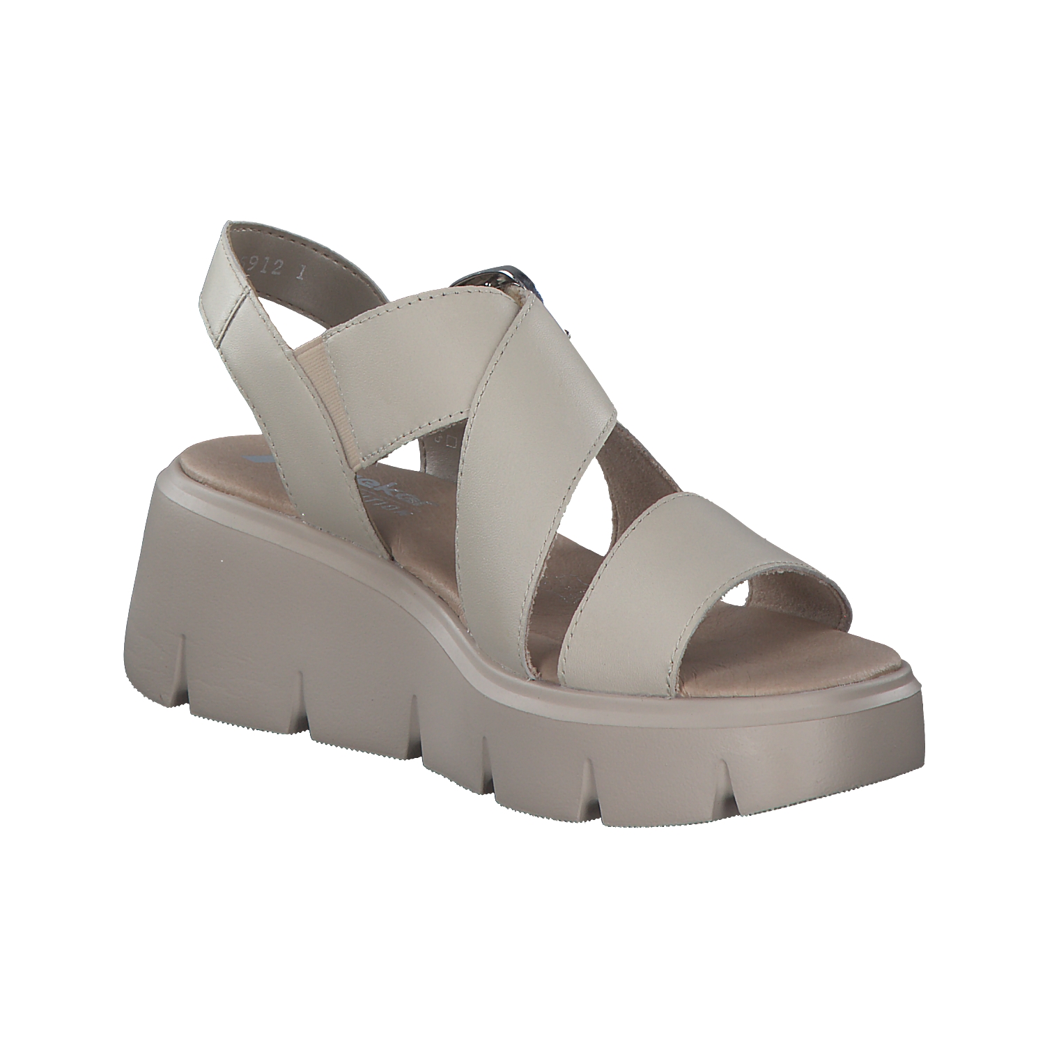 Rieker Evolution W1550, Plateau-Sandaletten, Damen, Beige