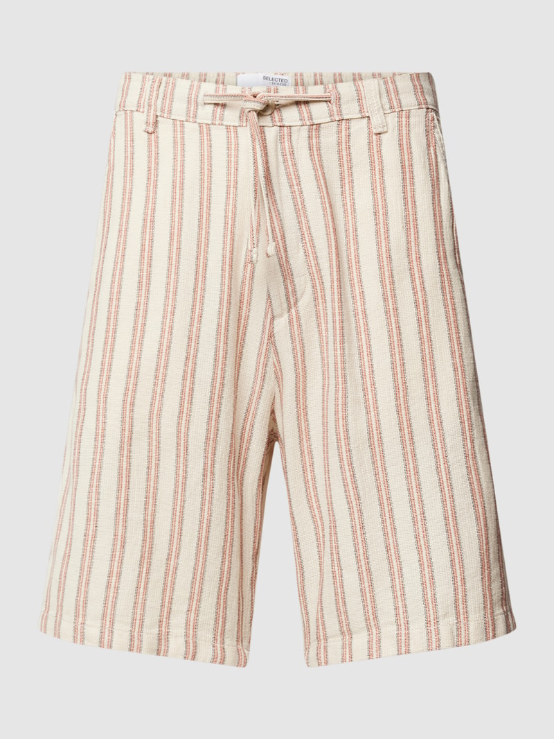 Bermudas mit Streifenmuster Modell 'BRODY' in offwhite