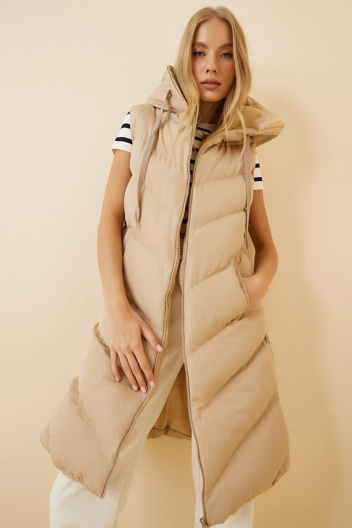 Happiness İstanbul  Weste - Beige - Puffer
