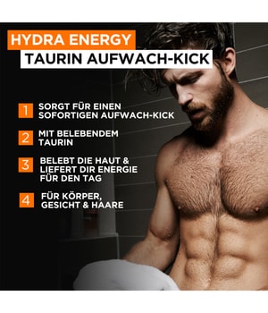 L'Oréal Men Expert Hydra Energy Aufwach-Kick mit Taurin Doppelpack Duschgel-800 ml