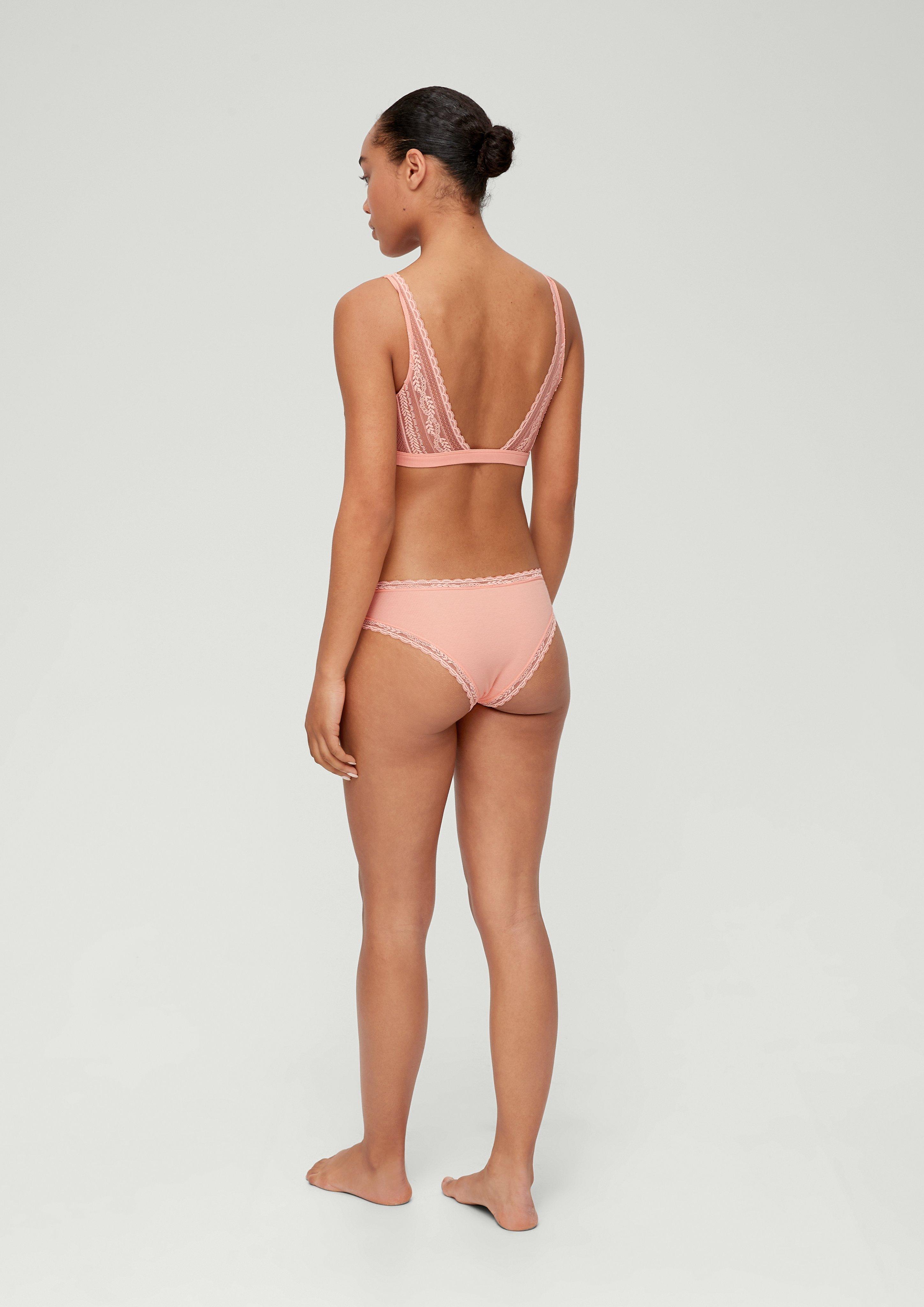 Doppelpack Slips mit Spitzen-Details  6008091-2500