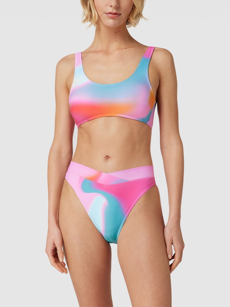 Bikini-Oberteil mit Farbverlauf in pink