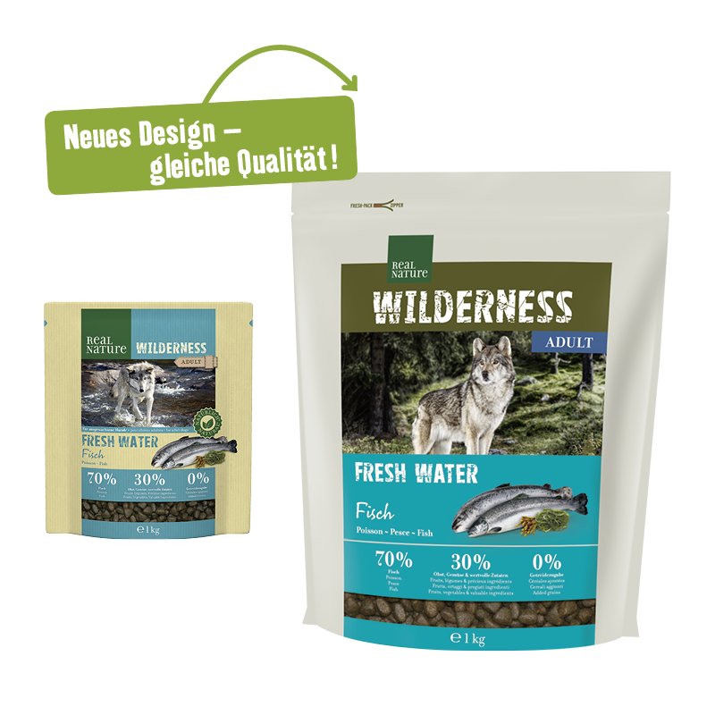 REAL NATURE Hundetrockenfutter REAL NATURE WILDERNESS Fresh Water Adult Fisch 1 kg