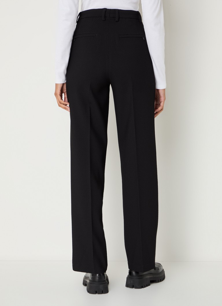 Pantalon Vanilia taille haute coupe large avec texture