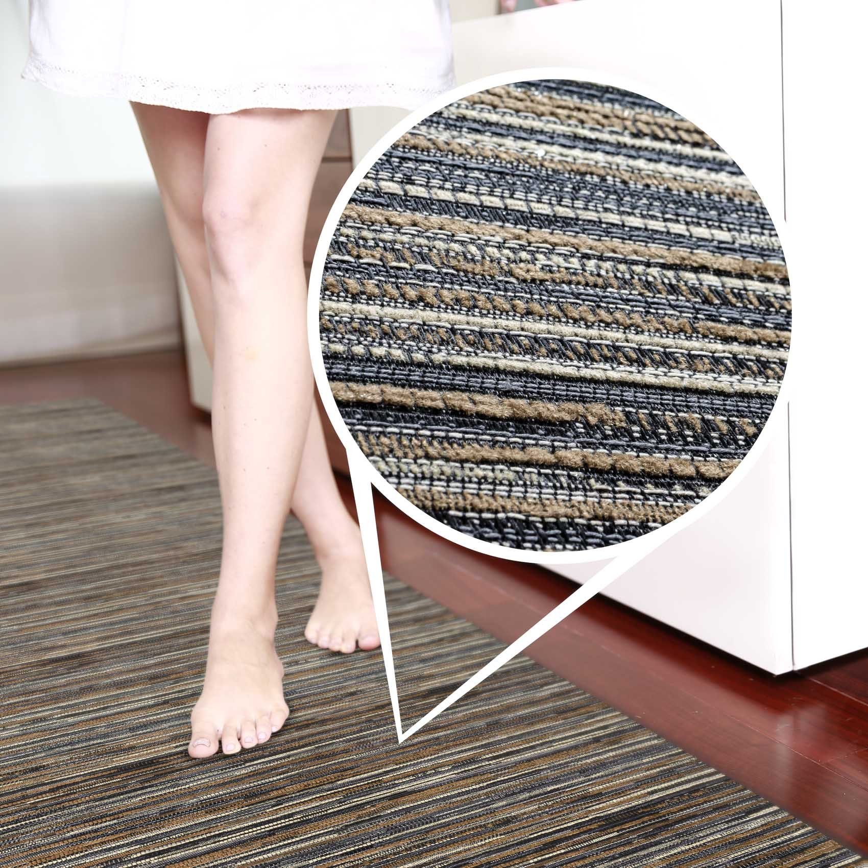 Küchenläufer Küchenläufer Läufer Küchenteppich Teppich Textil RANNA Premium Streife, ANRO, Rund, Höhe: 3 mm, Textil