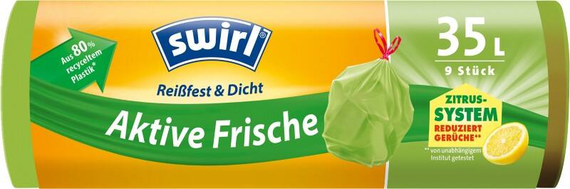 Swirl Müllbeutel Aktive Frische 9 Stück 14 x 5 x 5 cm