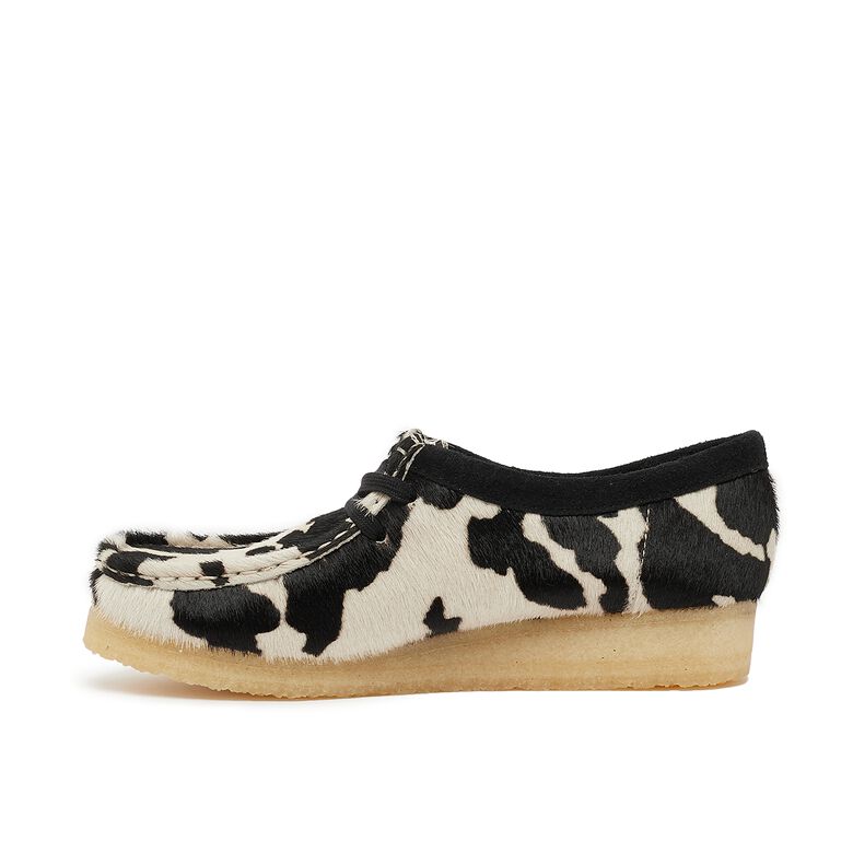 Clarks Wmns Wallabee cow print hairon
