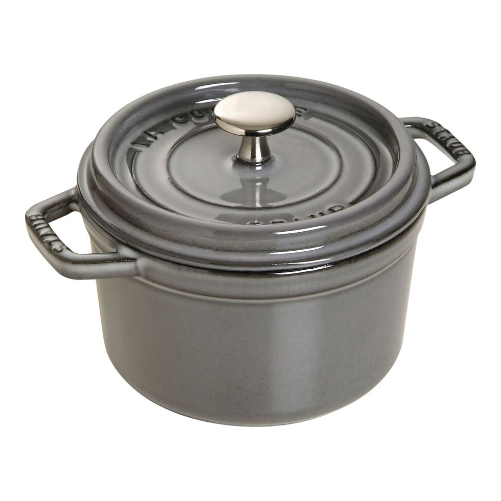 Cocotte 16 cm, rund, Graphit-Grau, Gusseisen