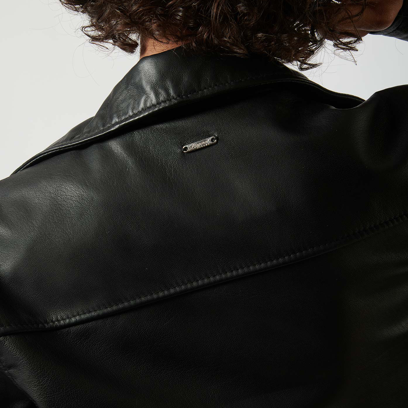 SARY   Veste en cuir noir Femme