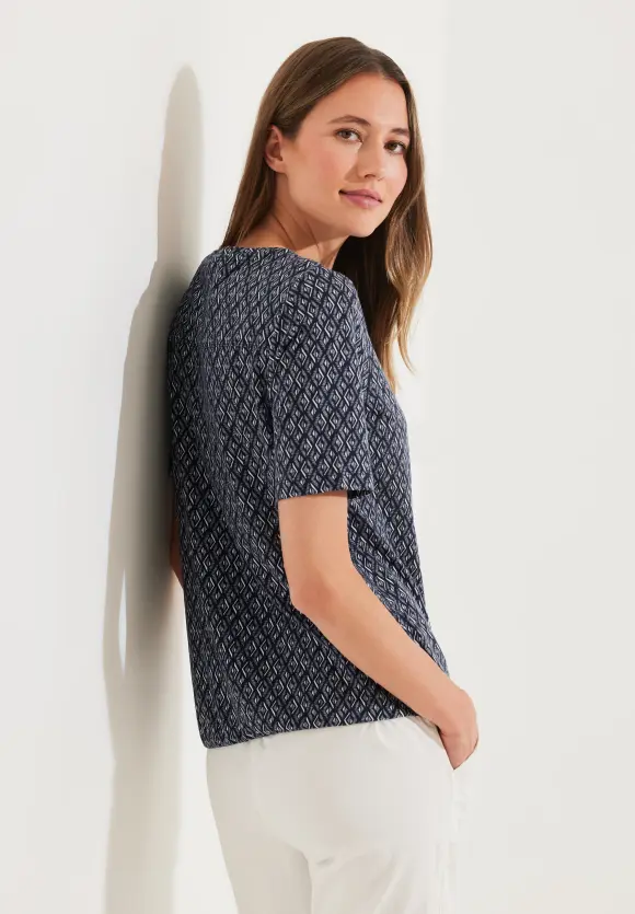 CECIL Shirt mit Rhombus Print