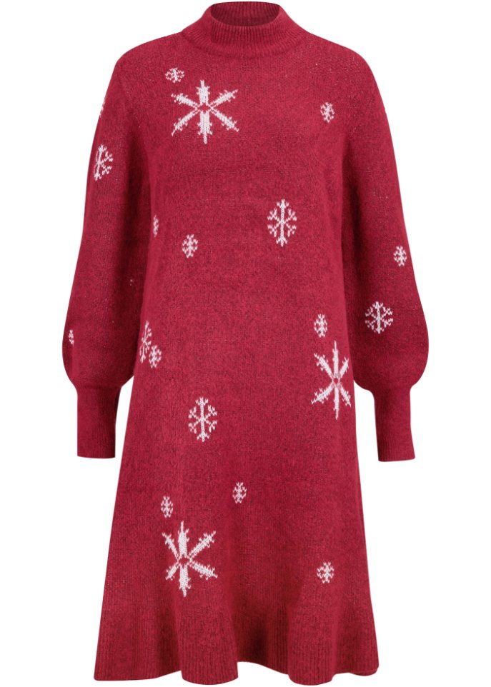 Strickkleid mit Schneeflocken