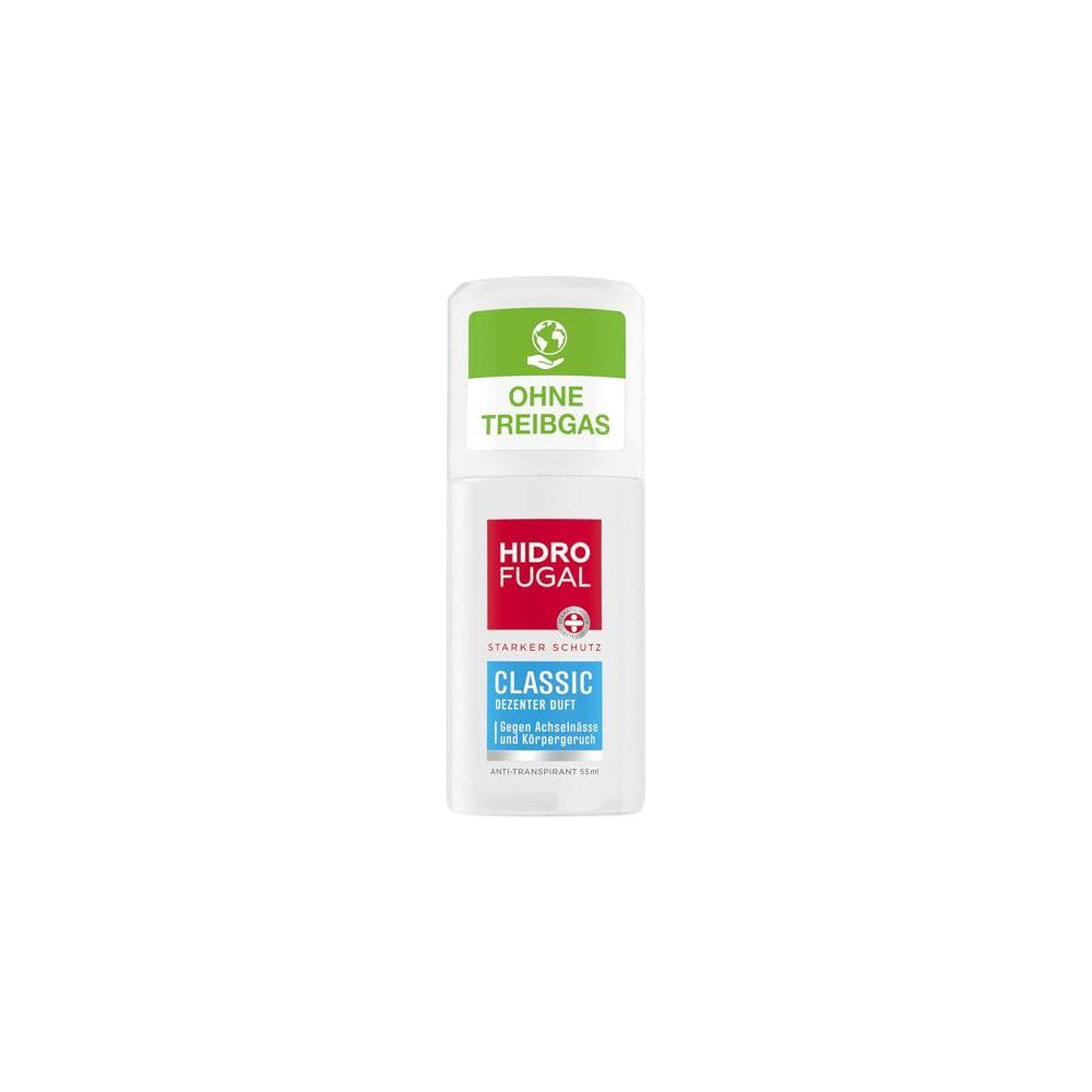 Hidrofugal Deo-Spray Classic Zerstäuber (55 ml), starker Anti-Transpirant Schutz