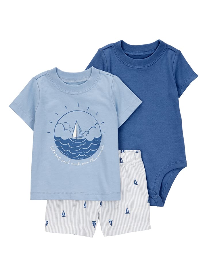 carter's 3tlg. Outfit in Blau günstig kaufen