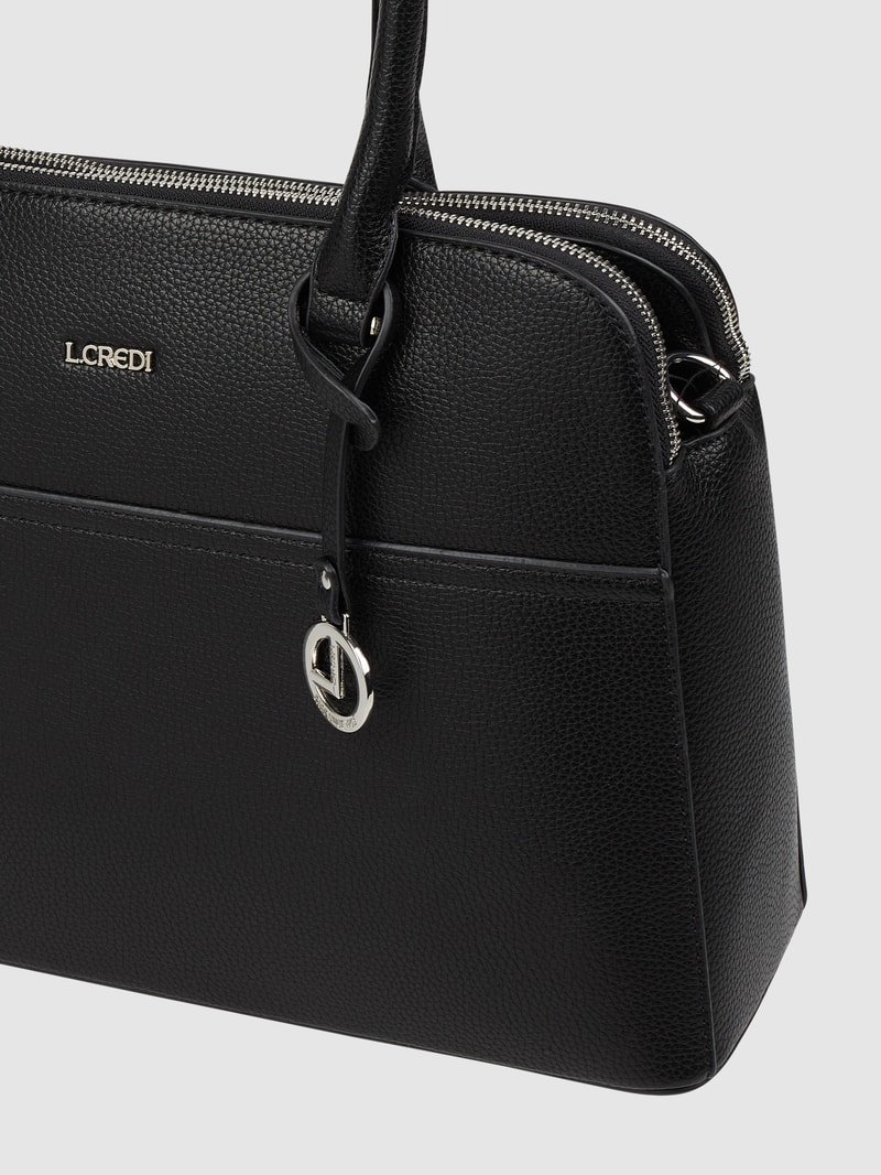Handtasche in Leder-Optik Modell 'Franka' in schwarz